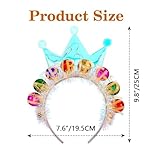 Zoestar Light Up Happy Birthday Crown Headband Glow Ball Hair Bands Sparkly Birthday Party Hair Accessories Women - Image 5