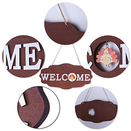 image for Hxezoc Interchangeable Seasonal Welcome Sign Front Door Decor 12 x 6 i