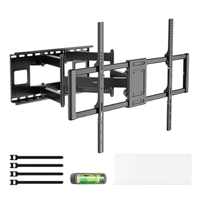 Mount-It! Heavy Duty XXL Full Motion TV Wall Mount for Extra Large TVs, max VESA 900x600, Holds up to 264lb, Swivel Tilt Extension Adjustable TV Mount for 60" 65" 75" 80" 85" 90" 98" 100" 115" 120 in