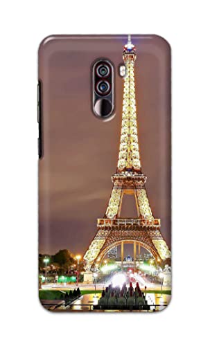 Image of PRINTFIDAA Lovers Famous Place Eiffel Tower in Paris Printed Designer Hard Case for Poco F1, Pocophone F1 Back Cover -(e) RPM1009
