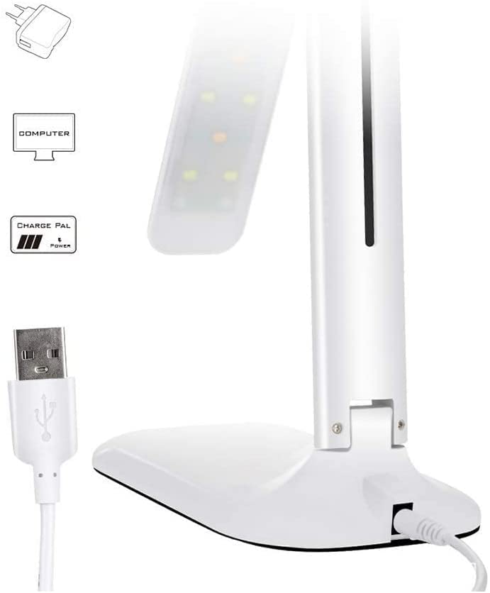 XANAYXWJ Do salonu Składane ładowanie USB Możliwość przyciemniania Lampy biurkowe Student Nauka czytania ół do ochrony oczu Domowa lampka nocna