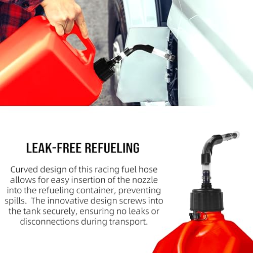 Image of Calvana Racing Fuel Jug Hose 3044 Replacement Kit with 2 Fuel Hoses, 2 Elbow Adapters,Compatible with VP Racing Fuel Jug,5.5 and 10 Gallon Fuel Cans,Diesel Fuel Can,Dirt Bike & Motorcycle Accessories