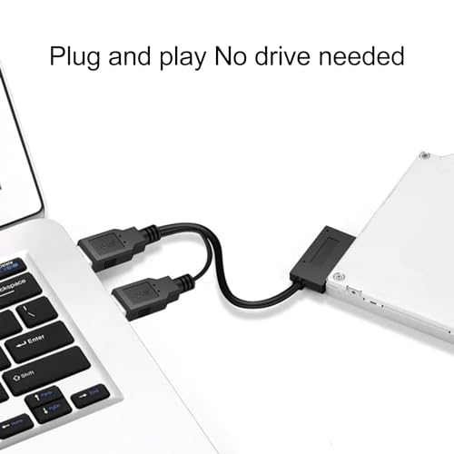 ciciglow cable adaptador USB 2.0 a SATA 13Pin Slimline miniatura 3