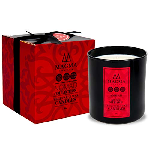 Coffret cadeau Deluxe bougie parfumée Mirage Ambre et Musc à offrir