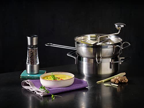 Foto von RÖSLE Passetout mit Gegengriff, Passiermühle zum Passieren von Lebensmitteln, Edelstahl 18/10, spülmaschinengeeignet