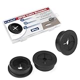 1-3/16 Inch Cable Grommet (30mm) – 8 Pcs Flexible Rubber Hole Covers for Workbench, Industrial Panel, Wire Organizer (Black)