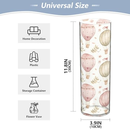 Vase aquarelle montgolfière en plastique incassable pour bouquet - 3
