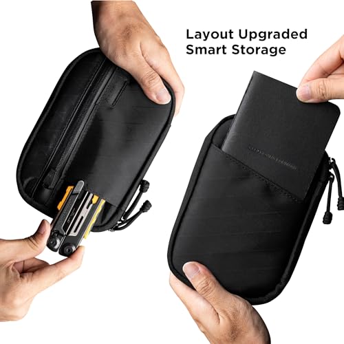 Image of ALPAKA Admin Pouch Pro EDC Organizer Tool Pouch Black X-Pac X42 | Smooth Zipper, Weatherproof Storage for Electronics, Cables, Travel Accessories