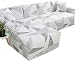 ZZDXW Copridivano con Penisola Angolare Destra Sinistra Copri Divano A L Copridivani Elasticizzati Universali Angolari Copertura per Divano 1 2 3 4 Posti Sofa Cover L Shape Protezione Divano