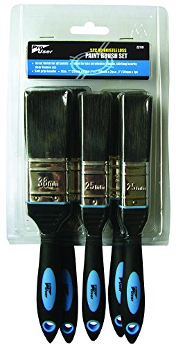 pro user PRO-ZZ110 No Bristle Loss Paint Brush Set - Black (5-Piece)