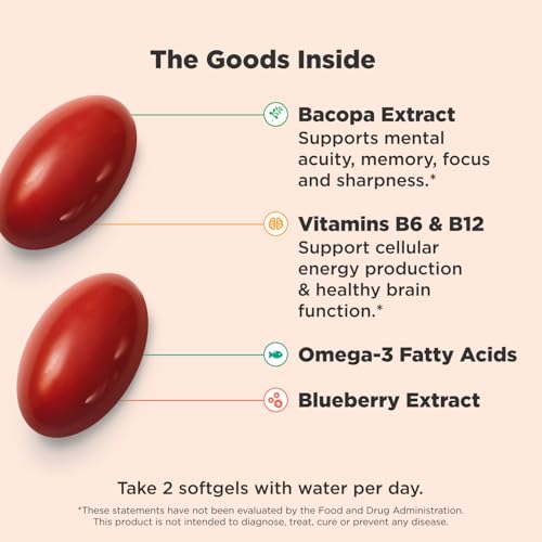 image for OLLY Ultra Strength Brain Softgels, Nootropic, Supports Healthy Brain 