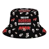Fashion Breathable Horror Movie Watching Blanket Fisherman Cap for Men, Sun Protection Bucket Hat, Summer Hats for Travel Outdoor Party Beach