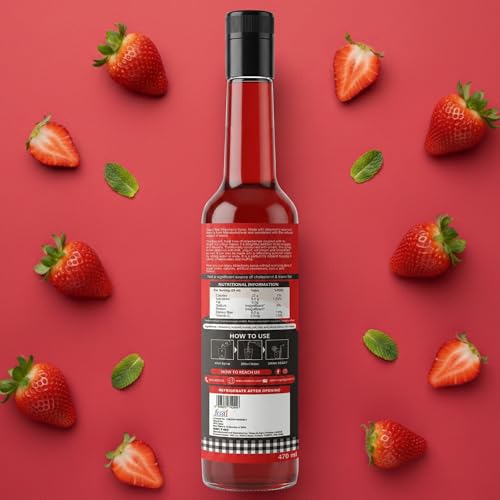 Image of Sugar Free Berry Burst Summer Syrup - By Vistevia - Diabetic And Keto Friendly - Sweetened Naturally With Stevia, Made With Real Strawberries Not Flavour And Colour - Pack Of 1 (470ML) Serves 15-20 Glasses
