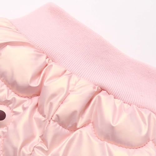 Kids Boys Girls Puffer Pants Set Bear Ear Hooded Down Glitter Jacket Zip Up Plain Winter Warm Coat Elastic Pants Set4