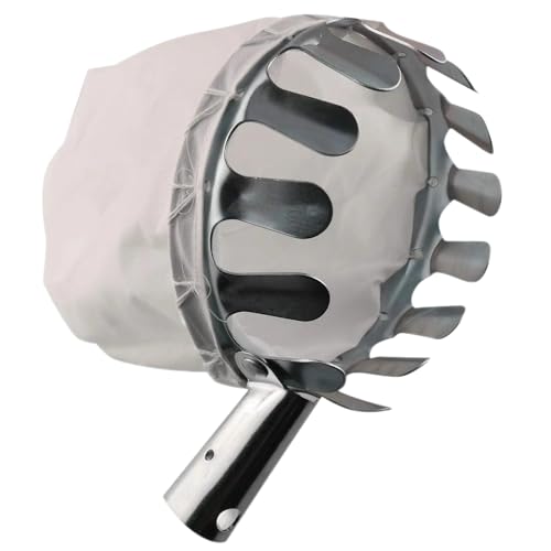 Lagnlnaoy 1pc Fruit Picker Tool, Metal Cherry Picker Tool, Fruit Picker Basket Head,Fruit Harvester Attachment Garden Hardware Tools
