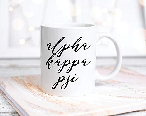 AKPsi Alpha Kappa Psi Script Mug Sorority Coffee Mug