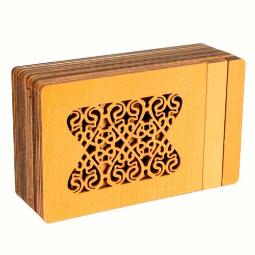 Logica Spiele Art. Medicis Geheimbox - Geduldspiel aus Holz - Geheimbox aus Holz - Schwierigkeit 5/6 – Kollektion Leonardo da Vinci