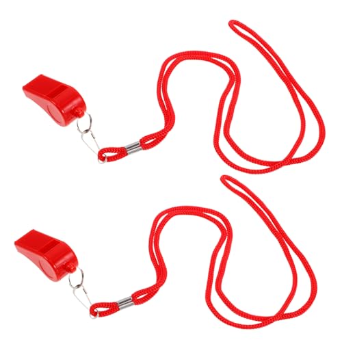BESPORTBLE 2pcs Teacher Whistle Loud Plastic Safety for Football Training Hiking Outdoor Activities