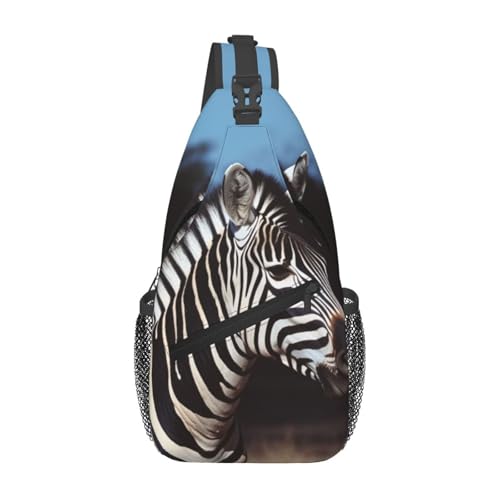 Bolso cruzado estilo cebra para hombre y mujer miniatura 1