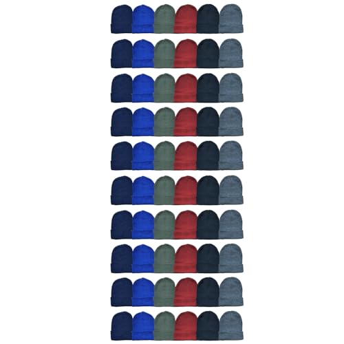Image of YACHT & SMITH Kids Winter Beanie Hat Bulk Pack Warm Acrylic Cap