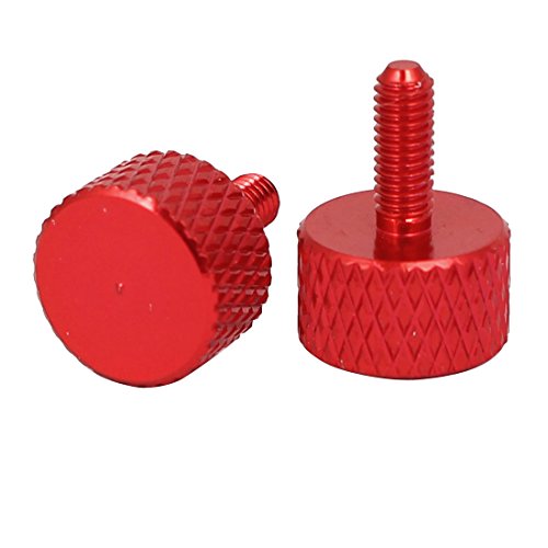 Image of uxcell Computer PC Graphics Card M3x8mm Fully Threaded Knurled Thumb Screws Wine Red 10pcs