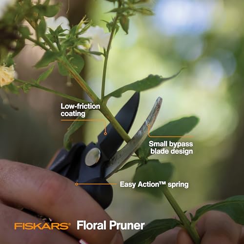 Image of Fiskars Floral Bypass Pruning Shears, Garden Clippers for Deadheading, 10.75 x 3.88 inches (Pack of 6)