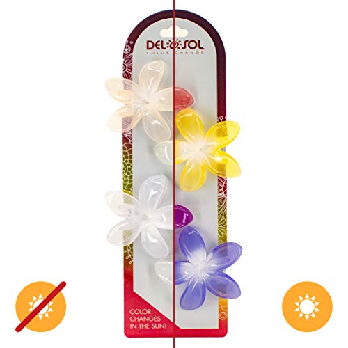 Del Sol Color-Changing Hair Clips - Changes Color in the Sun - Stylish Hair Clips that give you Two looks in One