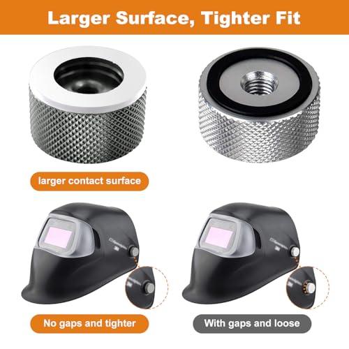 Image of Welding Hood Fasteners Upgraded Version Pipeliner Helmet Accessories Headgear Replacement Parts 1 Pair (Titanium Grey)