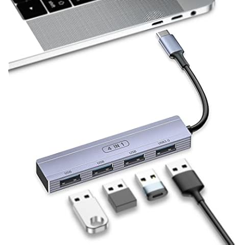 sunshot USB C Hub 4 Anschlüsse USB Typ C zu USB 3.0 Hub Adapter Cover