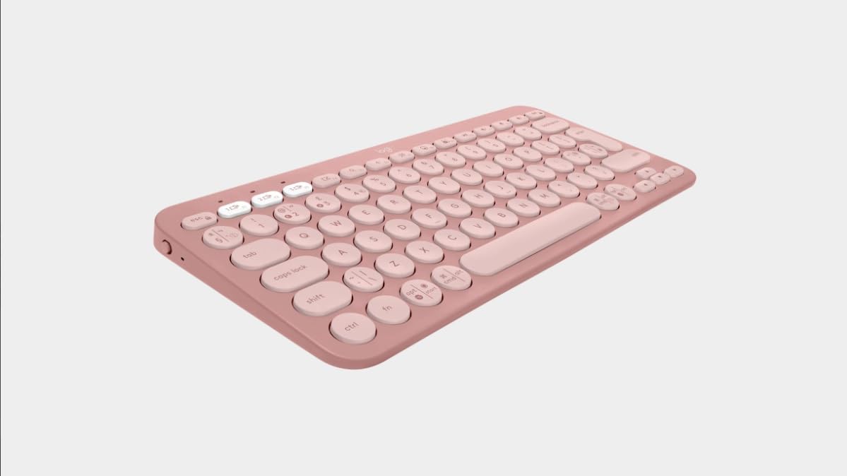 Logitech Pebble 2 Combo, bezprzewodowa klawiatura i mysz, cicha i przenośna, konfigurowalna, Logi Bolt, Bluetooth, Easy-Switch do Windows, MacOS, iPadOS, Chrome - różowy