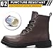 PAMEILA Steel Toe Boots for Women Men, Waterproof Lightweight Safety Work Boots Durability Composite toe Construction Shoes with 6