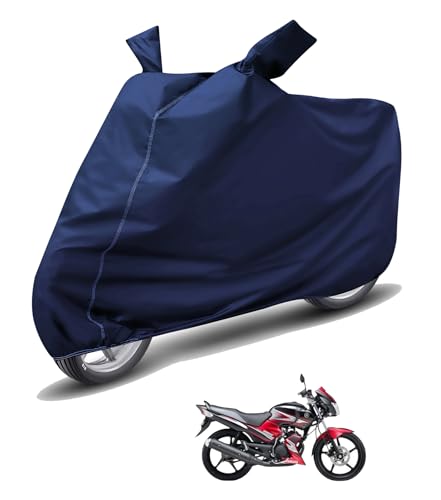 Image of Auto Hub Waterproof Bike Cover Compatible with Yamaha SS 125 Dustproof, UV Protection Two Wheeler Bike SS 125 Cover - Blue