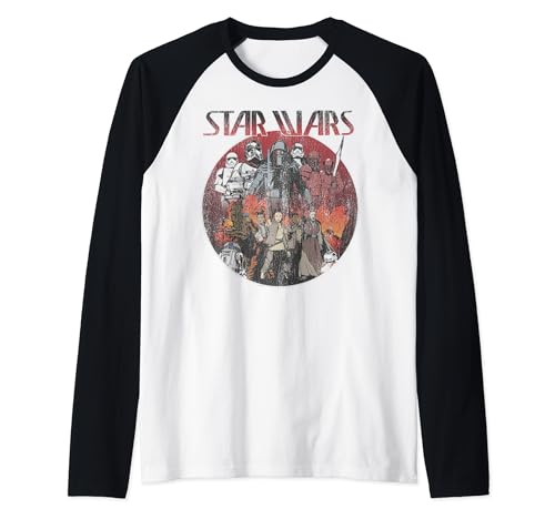 Star Wars Last Jedi t-shirt baseball raglan confortable pour fans de science-fiction