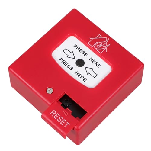 LIGIGWASH Botón de Alarma de Emergencia contra Incendios Reinicio Manual, Interruptor Manual de Seguridad para Sistemas Comerciales y Residenciales, Instalación en Pared, Activación
