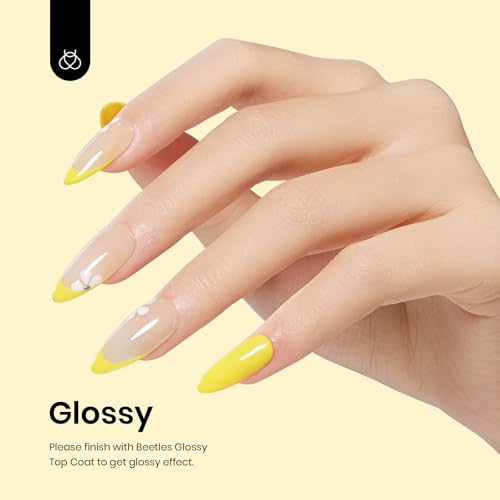 Image of Beetles Yellow Gel Nail Polish 15ML Soak Off UV Gel for Fall Nail Art
