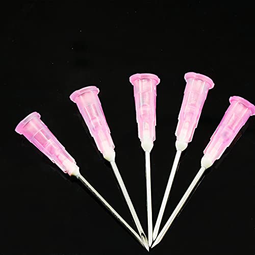 100 pack 18ga 1 inch sterile disposable injection needle with cap for scientific and industrial dispensing needl accessories