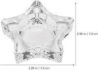 Vista 5 de Portavelas Tealight para Navidad, 2 unidades, portavelas en forma de estrella, para centro de mesa, bodas, mesa de comedor, decoración del hogar
