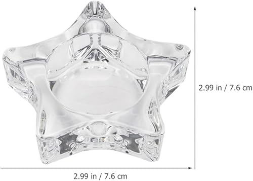 Miniatura 5 de Portavelas Tealight para Navidad, 2 portavelas en forma de estrella, portavelas de cristal transparente para centro de mesa, bodas, mesa de comedor,