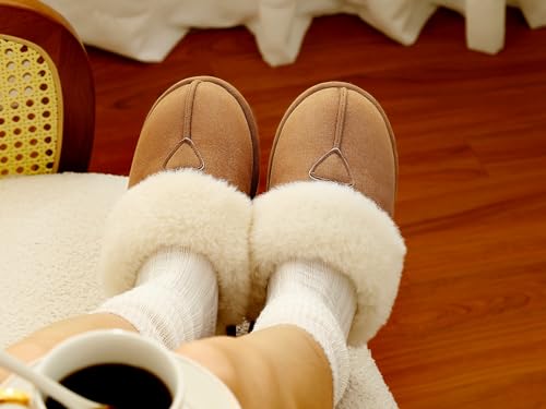 Cozyfurry Womens Slippers Fuzzy Memory Foam House Slippers Faux Suede Winter Warm Indoor Shoes2