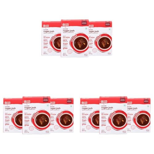 Image of CURRYiT Kashmiri Rogan Josh Curry Paste | Cook in 15 mins | Add Fresh Mutton, Chicken, Fish | Made with Ghee | No Preservatives | Enjoy with Khameeri Roti | Indian Masala Wet Marinade 120g (Pack of 9)