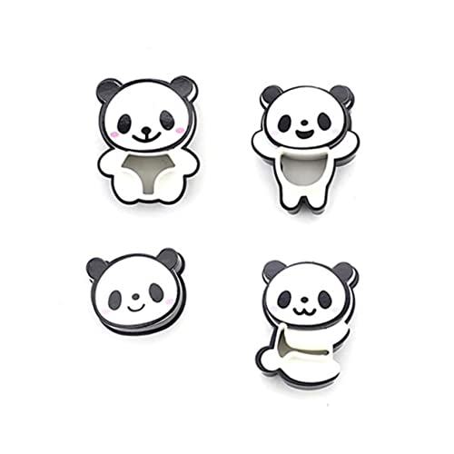 ABOOFAN Set 4 Stampi per Biscotti Panda Stampo in per Fondente e Dolci Utensili Creativi per Feste e Compleanni