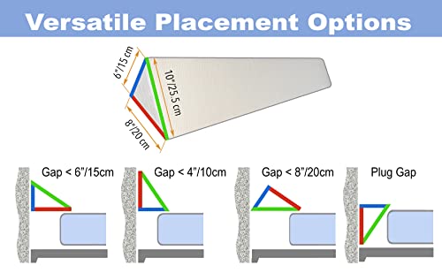 Insieme King Size Bed Wedge Pillow For Headboard Gap (White). Long Triangular Pillow Wedge/Bed Gap Filler/Bolster Pillow For Pillow Support & Covering Cracks Between Bed And Headboard/Wall (76X8X6) #TOP2
