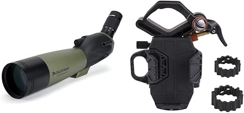 Celestron 52250 3.150 in Ultima Zoom Spotting Scope con adaptador universal para smartphone