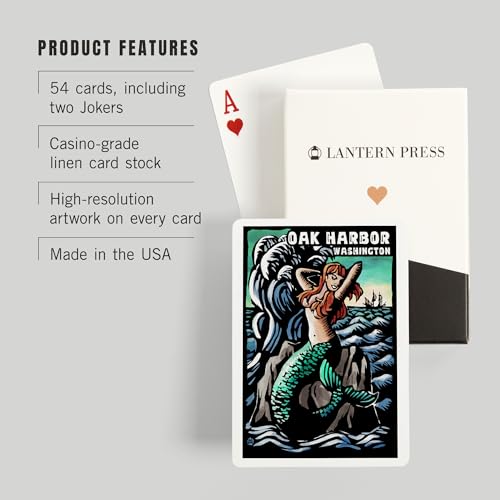 Baraja de Póker Oak Harbor Mermaids 52 cartas miniatura 3