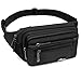 Hund und günstig Kaufen-REETEE Bauchtasche Gürteltasche für Damen und Herren Wasserdicht Hüfttasche mit 5 Taschen, Brustbeutel Sport Tasche für Outdoor Reise Wandern Hundetraining (A-Schwarz)
