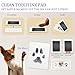 MYPAWLETS Extra Large Paw Print Frame Kit,Dog/Cat Paw Print Kit,Soft Pawprint Clay&Clean Touch Ink Pad,Pet Paw Print Impression Kit with Customization Tool,Wooden Pet Memorial Frame-White
