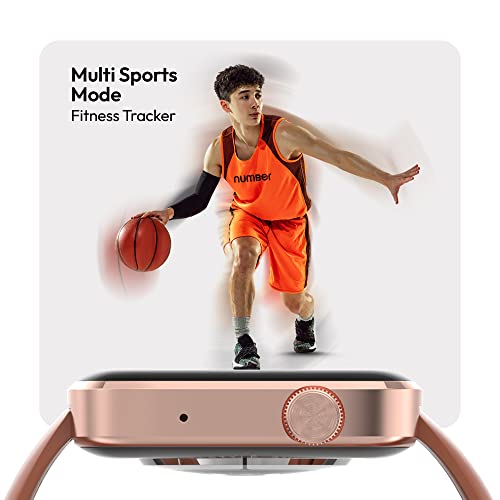 Image of NUMBER Dialfit Pro Max Bluetooth Calling Smart Watch, 1.91 inch Large Edge-to-Edge Display, Always On, 600 Nits Brightness,Heart Rate, Blood Pressure, SPO2, IP68, 7 Days Battery, Metallic Body (Brown)