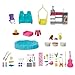 Barbie Dream Camper New for 2025 Playset with Roof Tent, Swing Chair, Fishing Pond, BBQ Grill with Color-Change Feature & 60+ Accessories Including Dough