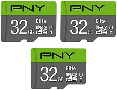 PNY 32GB Elite Class 10 U1 microSDHC Flash Memory Card 3-Pack - 100MB/s, Class 10, U1, Full HD, UHS-I, micro SD