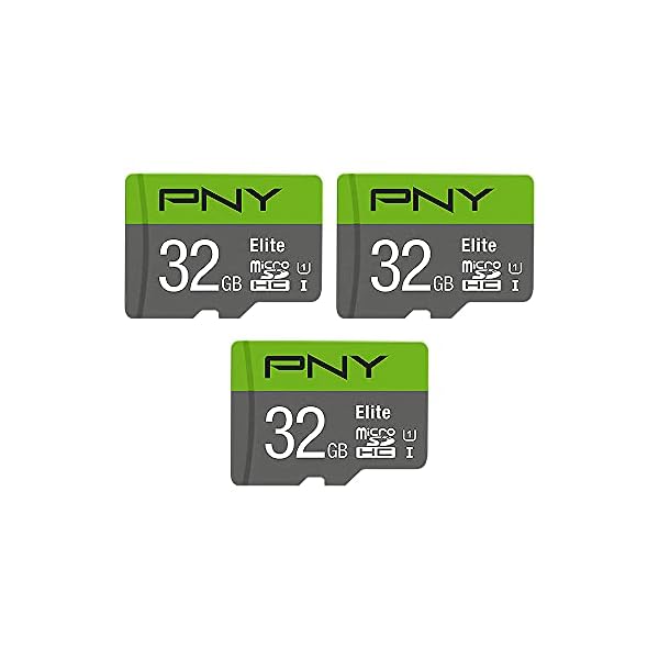 PNY-32GB-Elite-Class-10-U1-MicroSDHC-Flash-Memory-Card-3-Pack-32GB-3-Pack PNY 32GB Elite Class 10 U1 microSDHC Flash Memory Card 3-Pack - 100MB/s, Class 10, U1, Full HD, UHS-I, micro SD